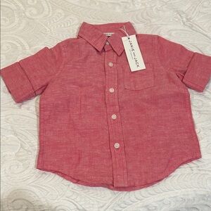 Janie and Jack Pink Button Down Shirt
